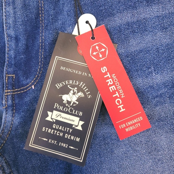 NWT Beverly Hills Polo Club Jeans Mens 30x30 Slim Modern Stretch Tapered - Picture 14 of 16